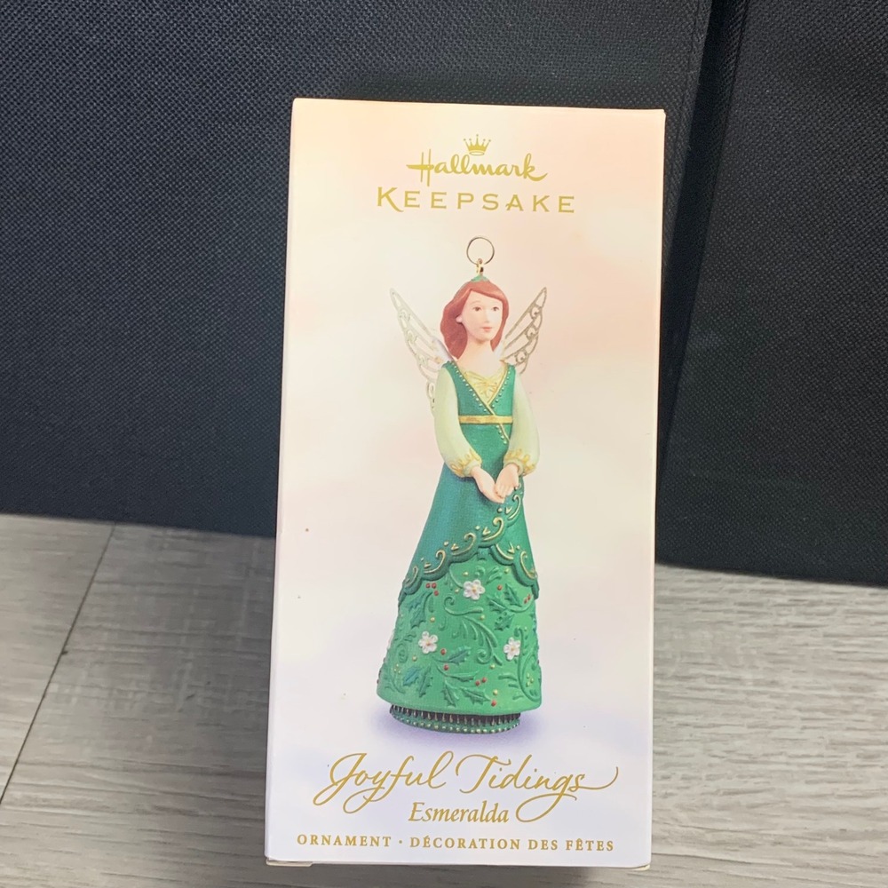 Hallmark Keepsake 2005 Joyful Tidings Esmeralda Angel Metal Ornament Green Boxed